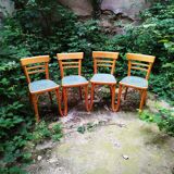 Series of four Baumann bistro chairs