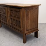 Brutalist oak sideboard by Joseph Savina circa 1950