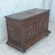 Breton chest in carved wood
