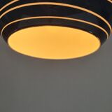 Italian black opaline pendant light 1970
