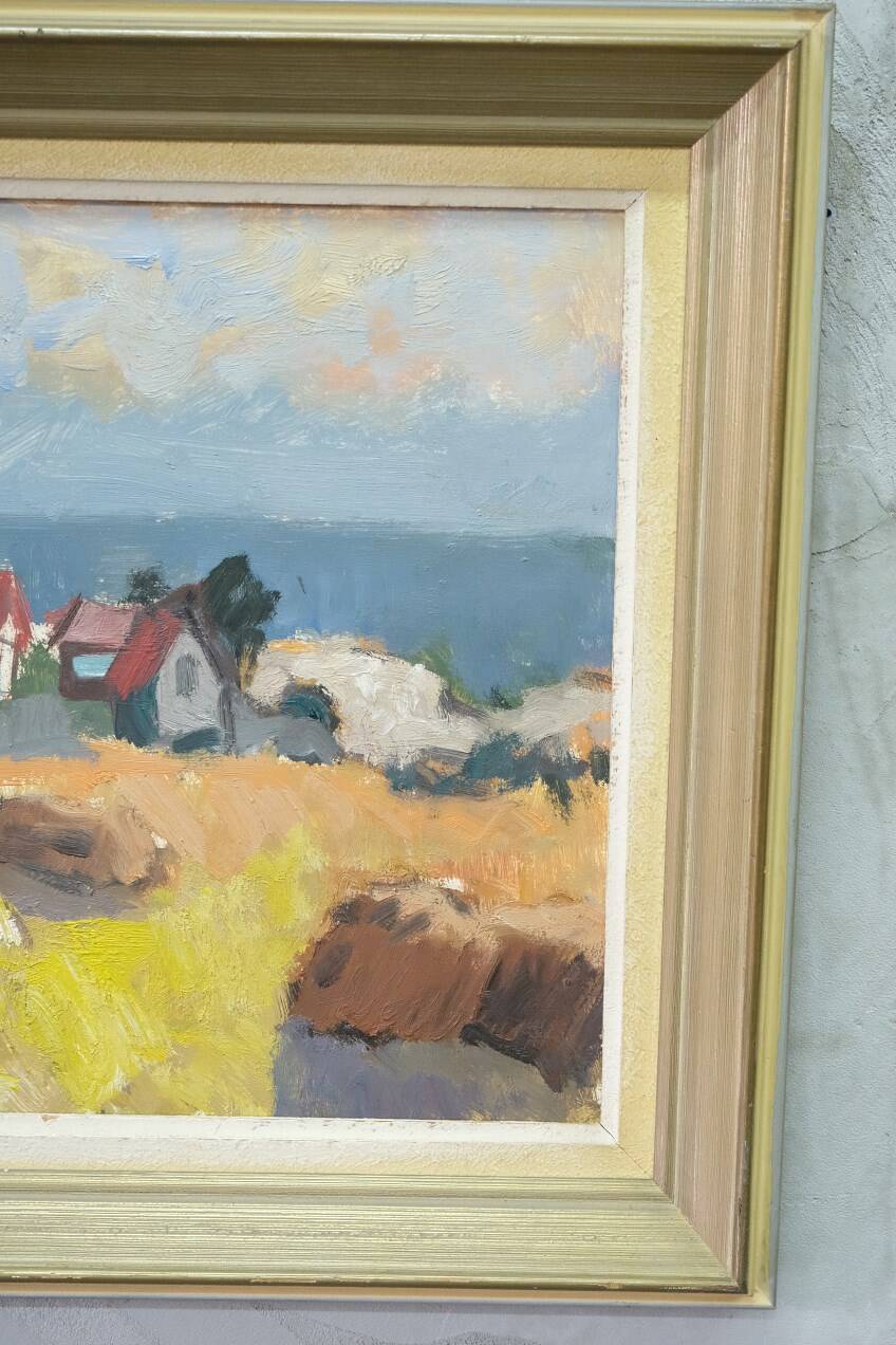 Gunnar Ekdahl,  Swedish Modern Landscape, Oil on Panel, 1960s, Framed