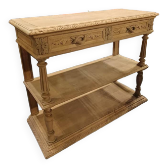 Ancienne console étagère en chêne