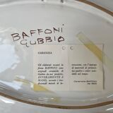 Grand plat décoratif de Baffoni Gubbio Italie
