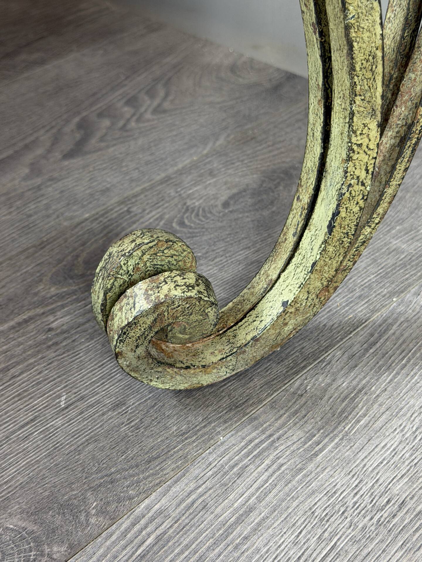 Wall console in wrought iron, 20th century