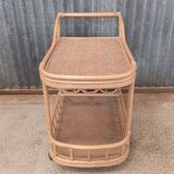 Vintage rattan wicker bar dessert table