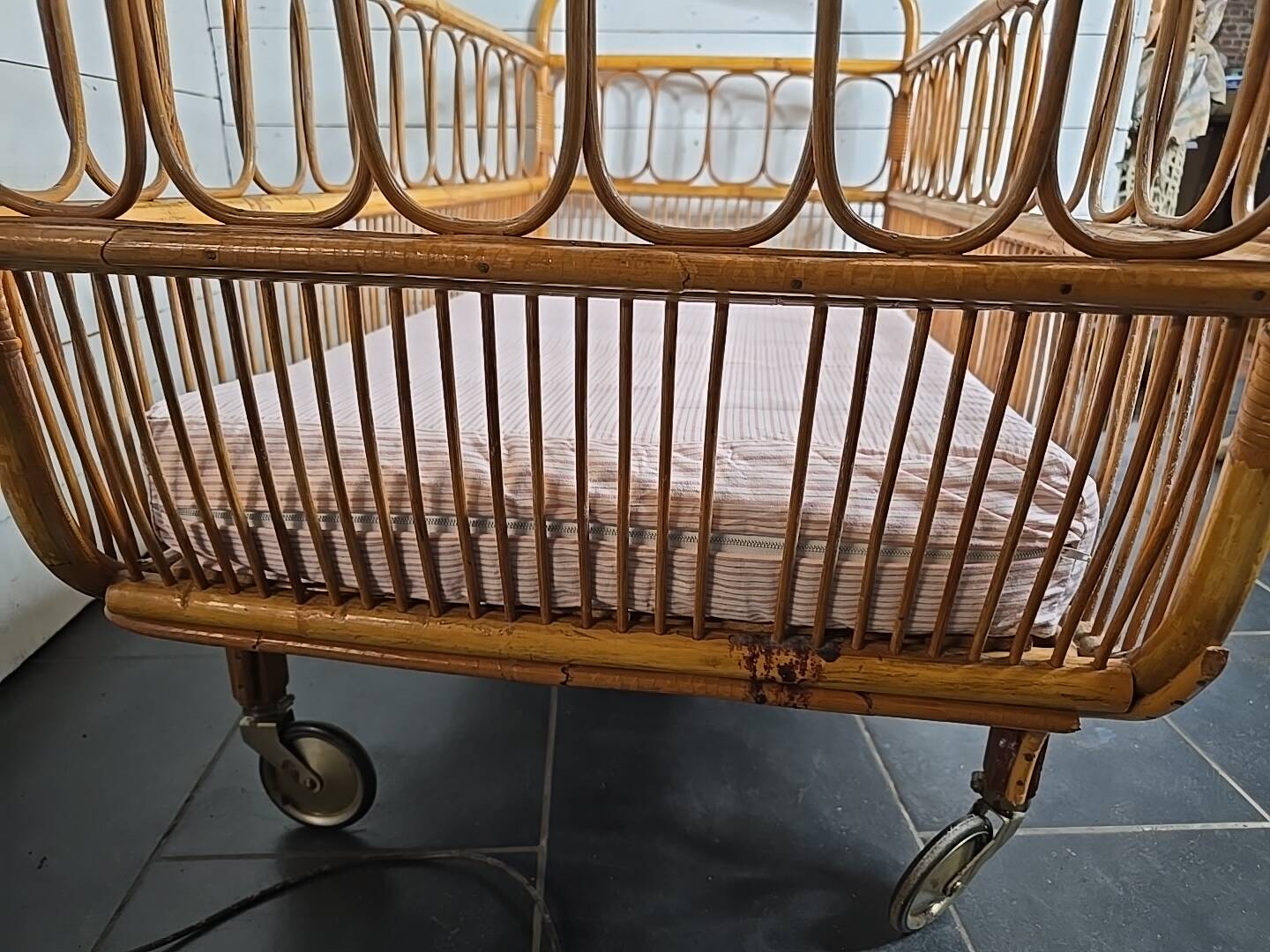 Vintage Rattan Children's Bed