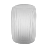 Dark gray fluted glass vase 20cm