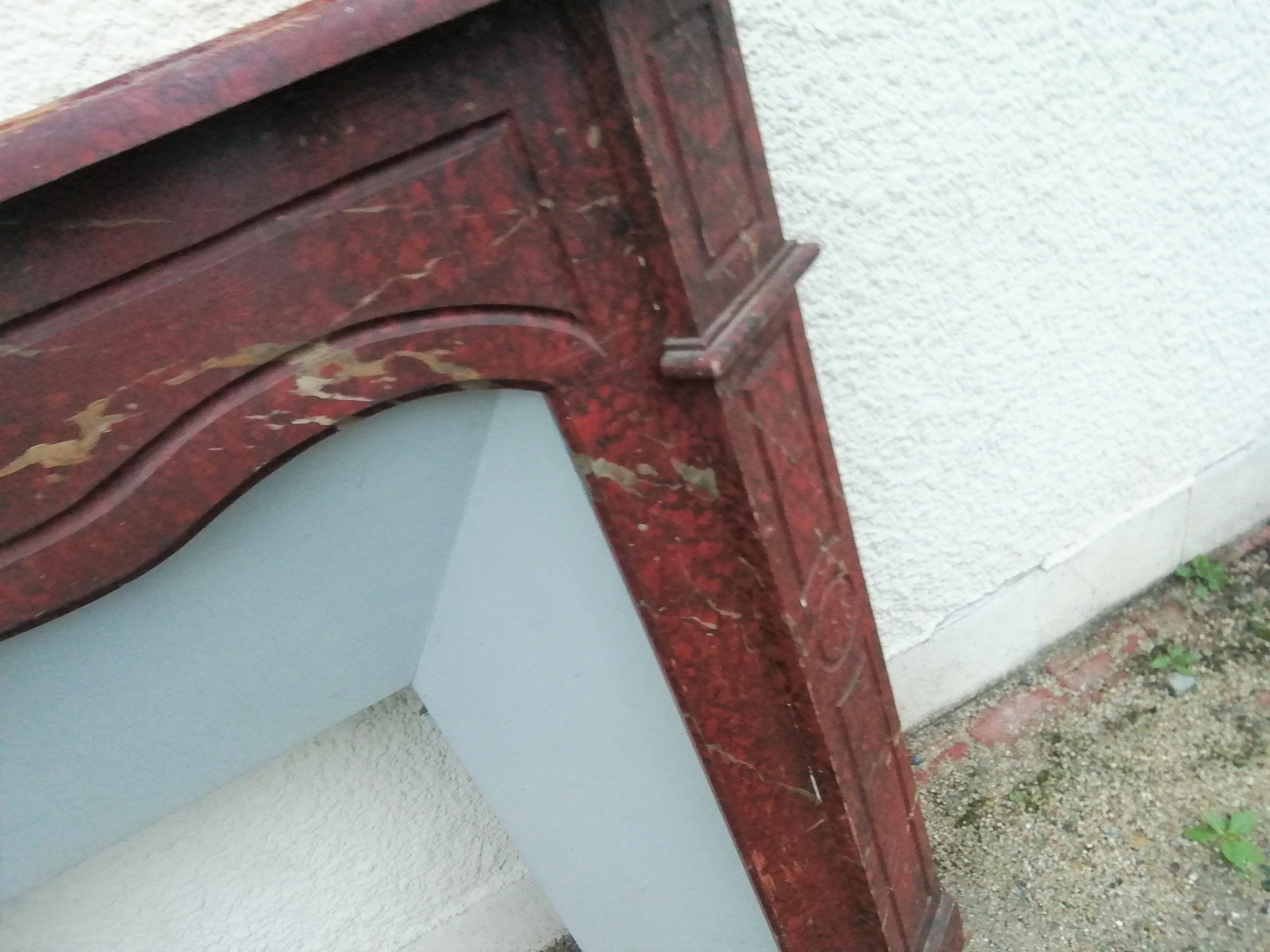 Marble faux mantelpiece