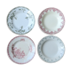 Set of four hollow plates iron earth