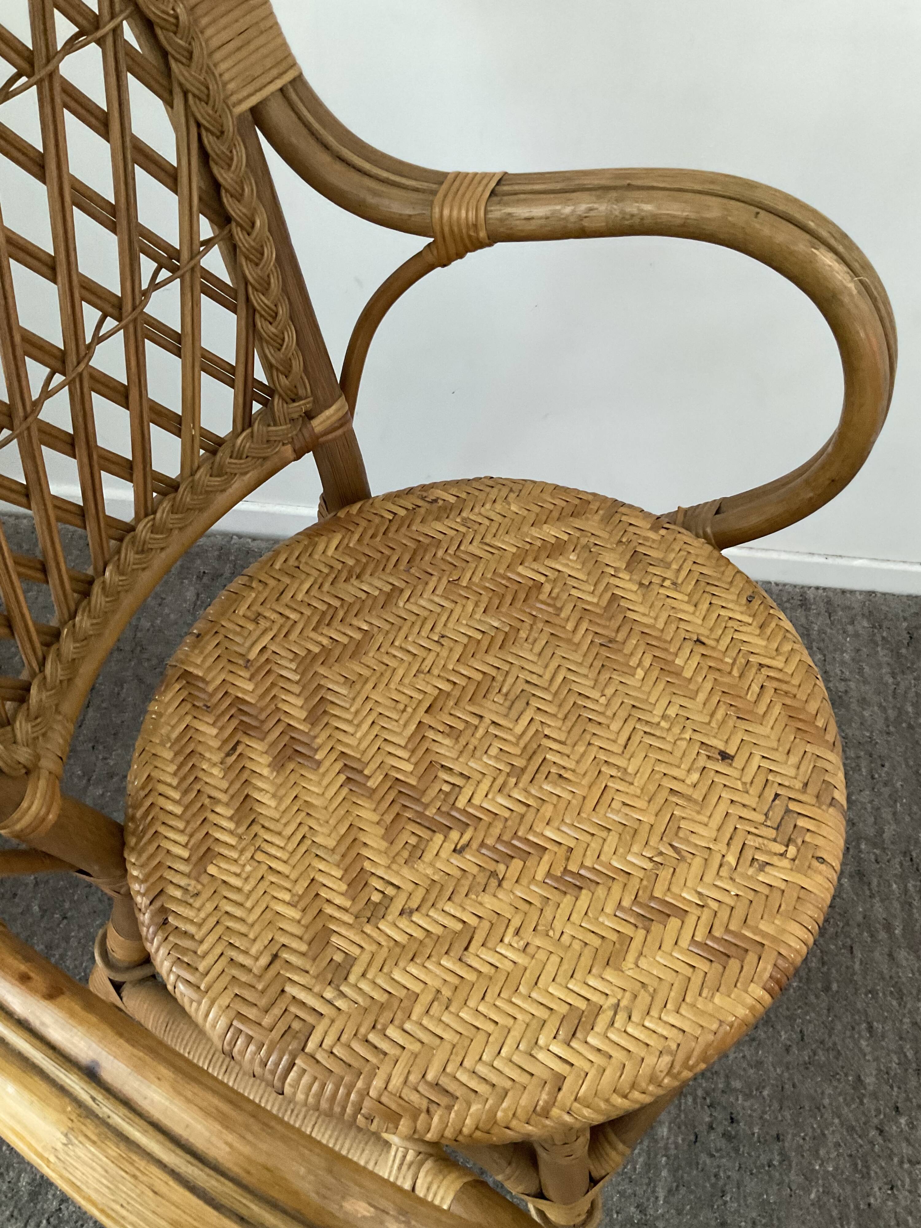 Rattan armchair from the 70s