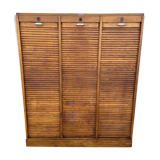 Vintage sliding curtain binder cabinet
