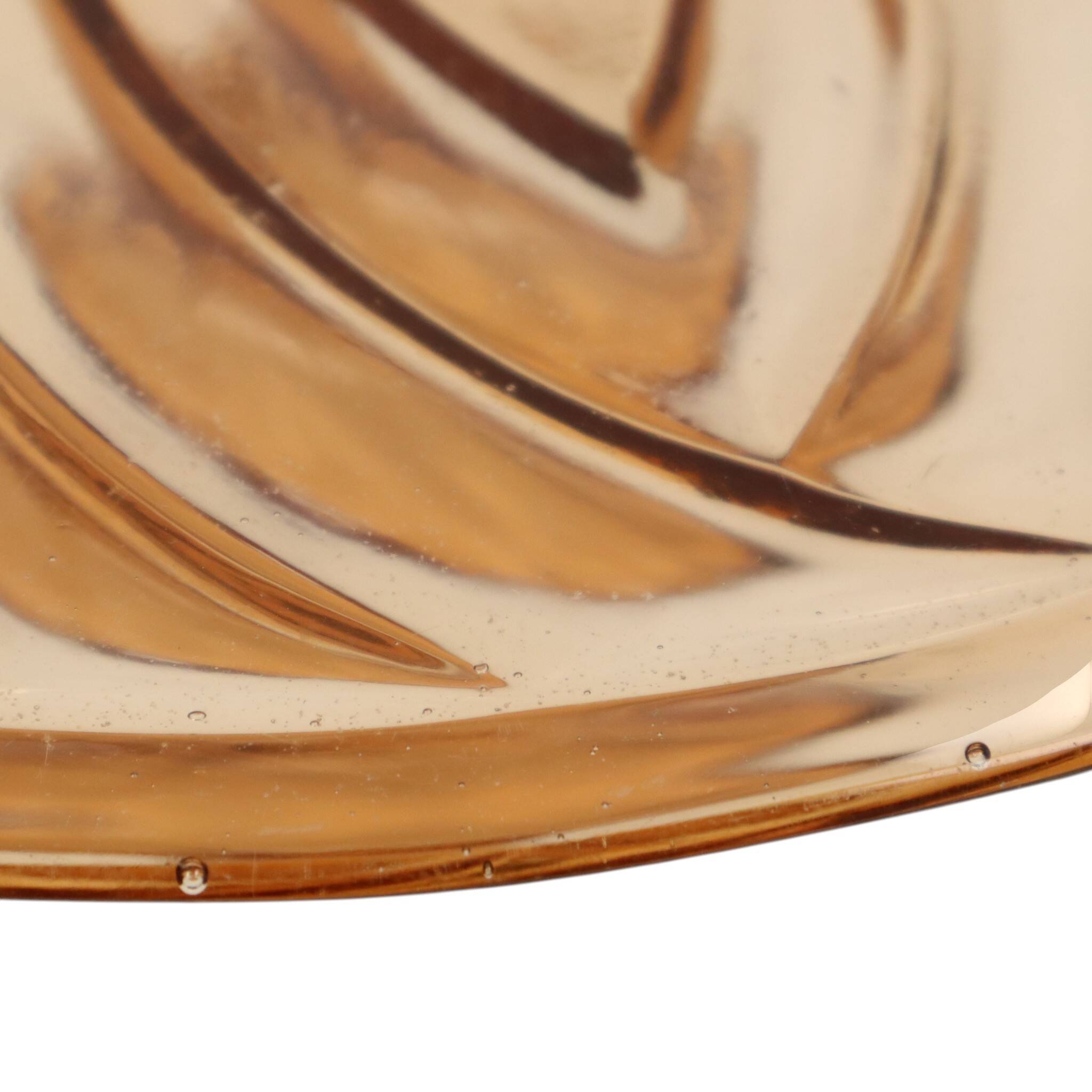 Amber Art Deco Cake Plate Pastry Dish Val Saint Lambert 33cm