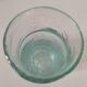 Vintage vase in very pale green bubbled glass, handcrafted