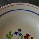 Set of 6 luneville earthenware dinner plates. bagatelle model.