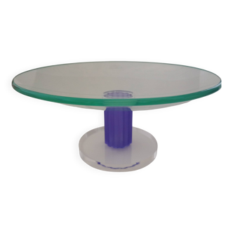 Montana glass footed bowl.Postmodern design