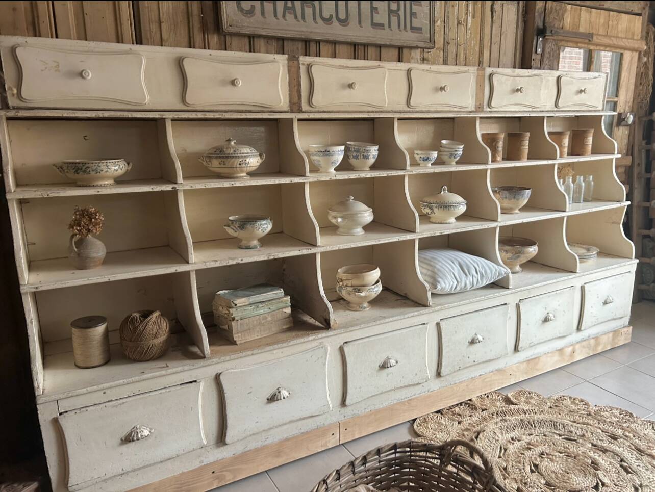 Exceptional old grocery store furniture - dresser
