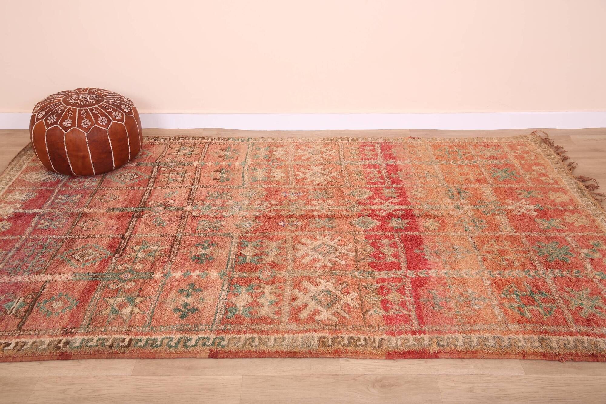 Vintage Moroccan Wool Rug 169 x 280 cm, Berber Handmade Rug Bohemian Style