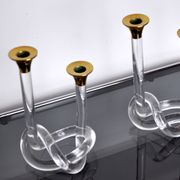 Pair of candle holders Dorothy Thorpe, lucite, 1970