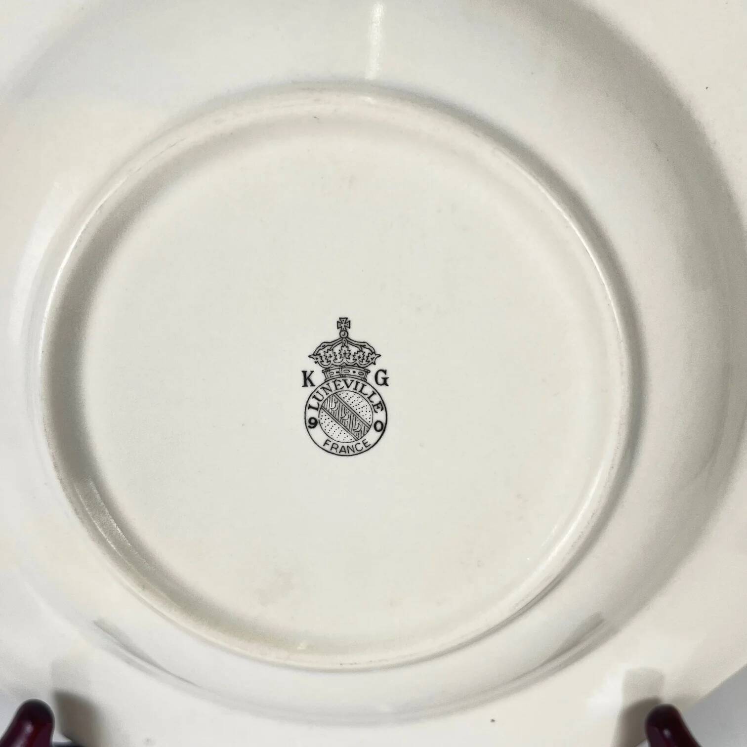 Set of 3 KG Lunéville "Réverbère" soup plates