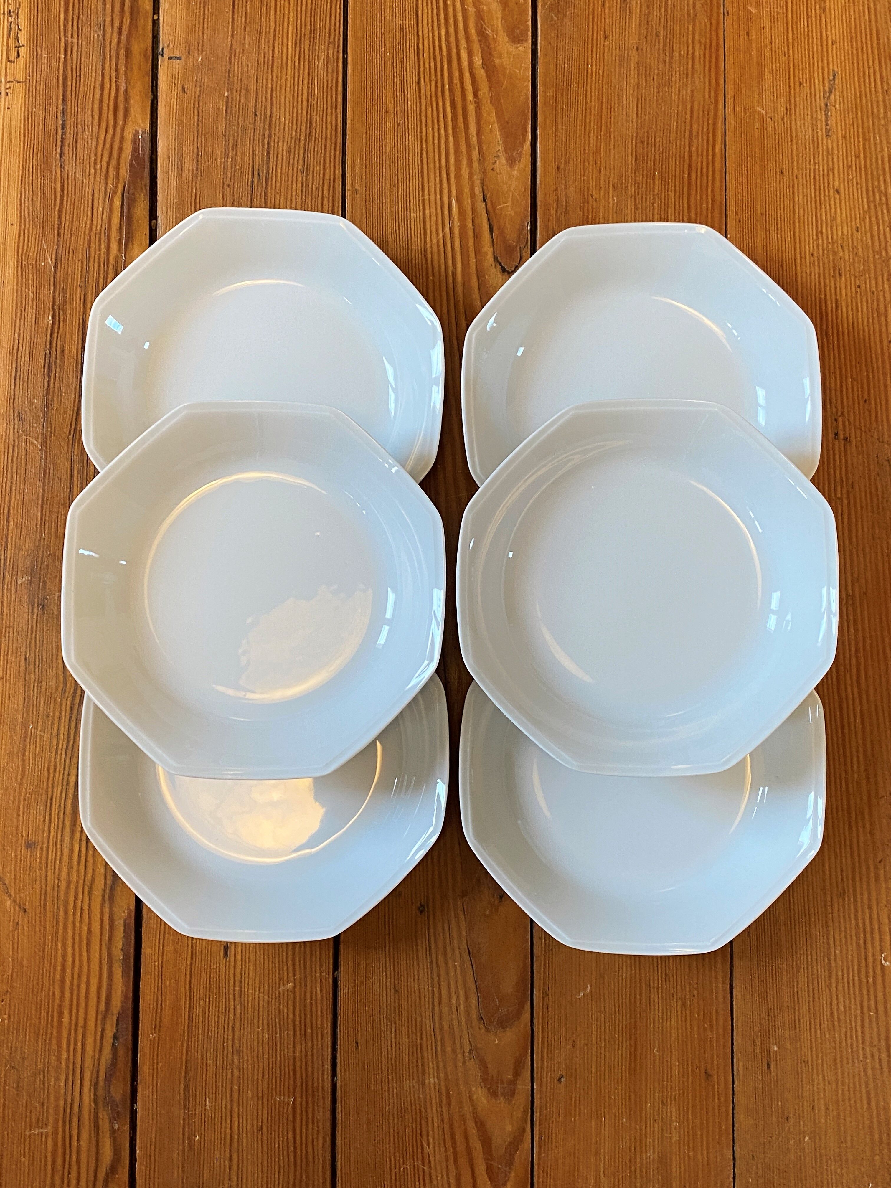 6 hollow plates in Limoges porcelain