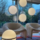 Lampe design Garrault Delord Prisunic Monoprix édition limitée 210 exemplaire signee vintage Space Age opaline