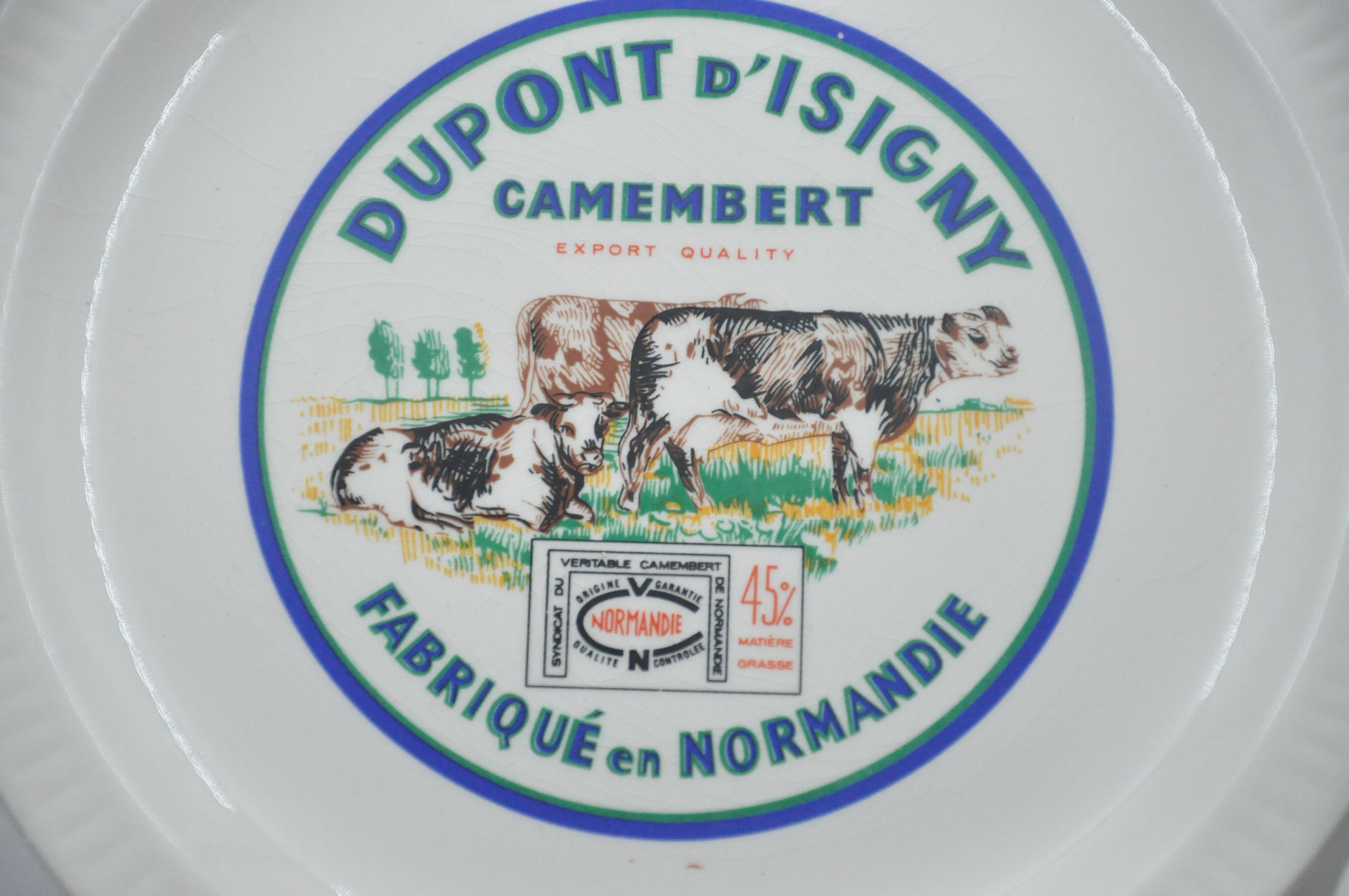 Old service 7 cheese plates brand saint amand art table collection