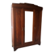 Old art nouveau 3-door wardrobe with mercury mirror
