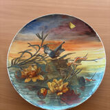 Round plate Montereau painted and signed L Pierson 1887