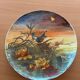 Round plate Montereau painted and signed L Pierson 1887