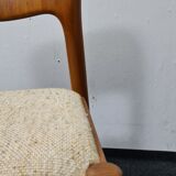 A set of six vintage Danish design dinning chairs by Niels Koefoed