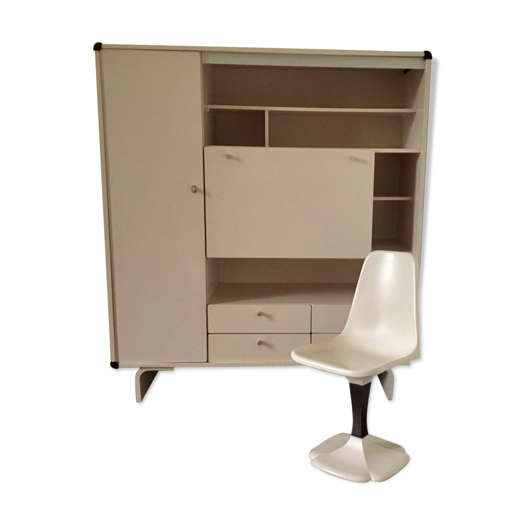 Secrétaire Gautier et sa chaise 1973 Selency