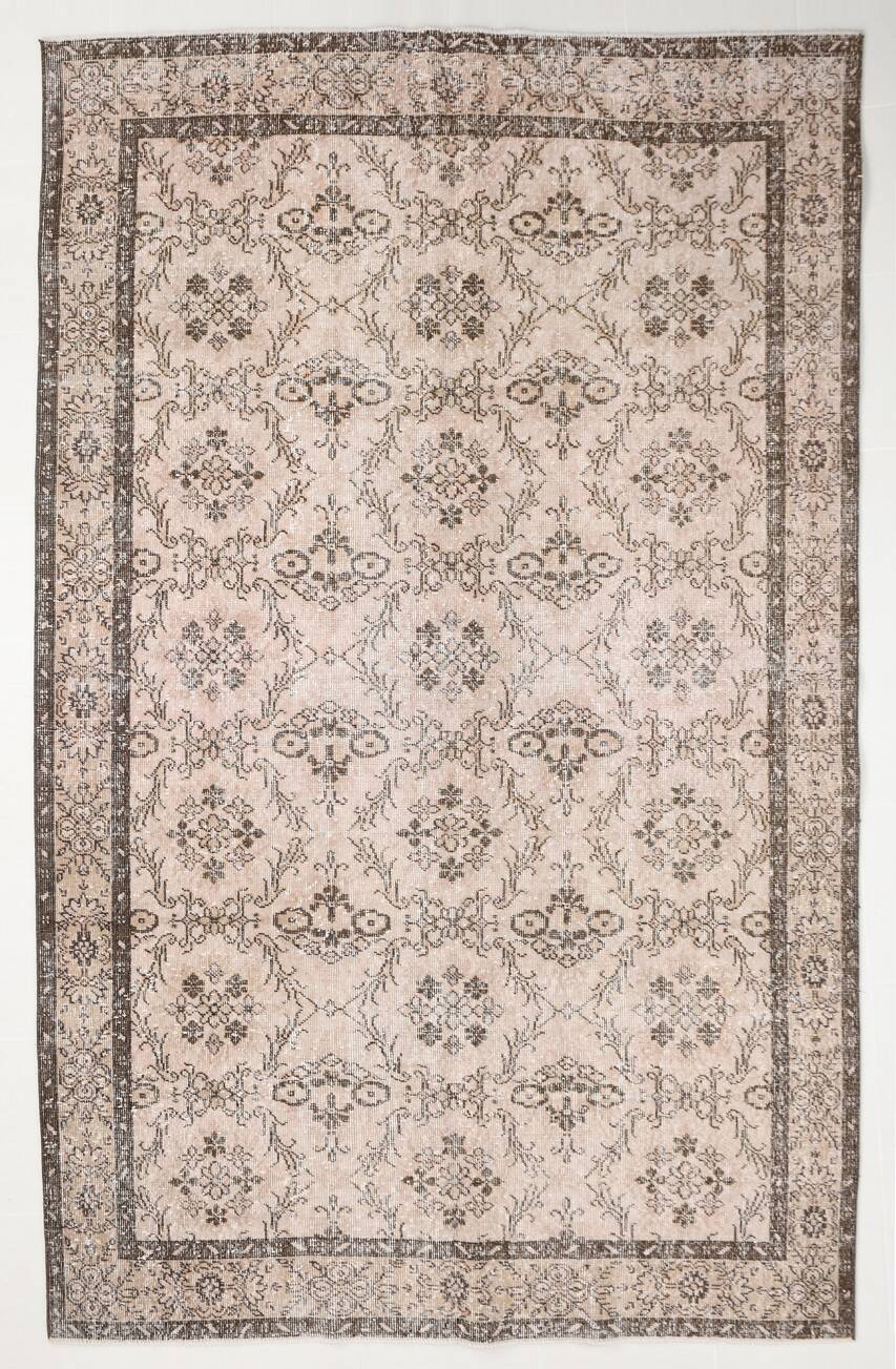 6x10 Light Pink Orientel Vintage Area Rug, 187x300Cm