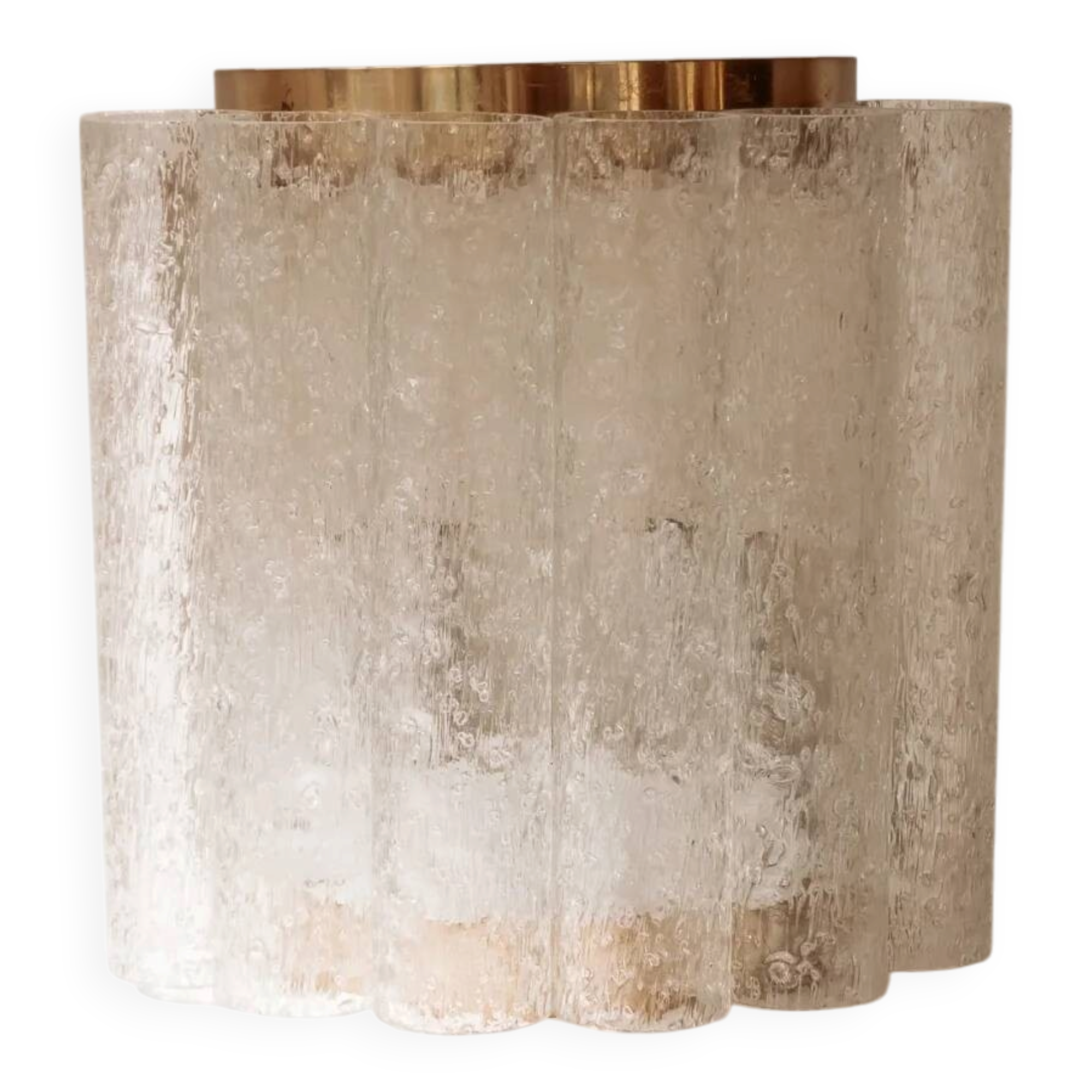 Vintage wall light Doria Leuchten with frosted glass tubes.