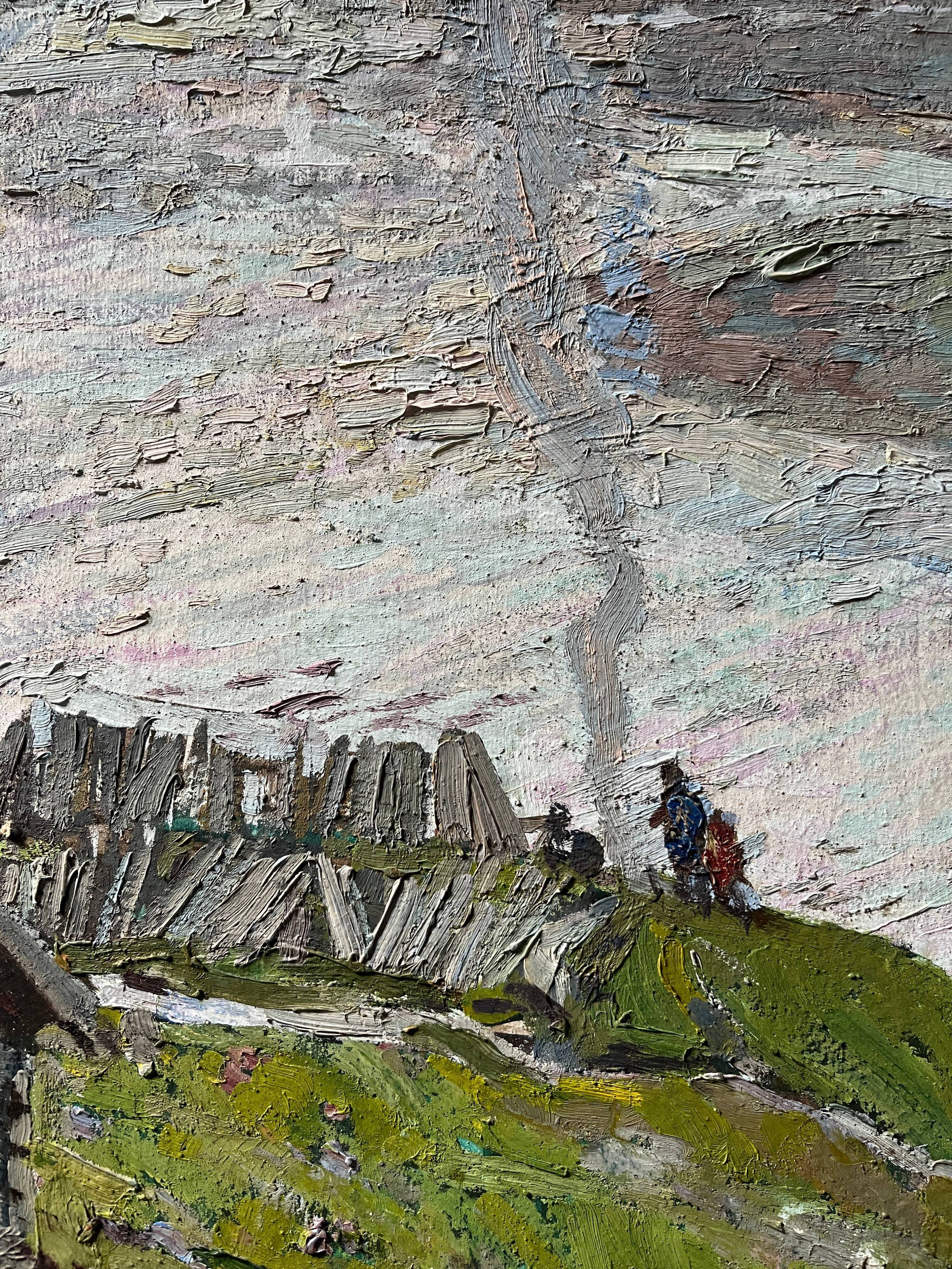 HSP painting "Landscape near Moscow" ec. Russian Pietr Syssoiev (1929 - 2001)