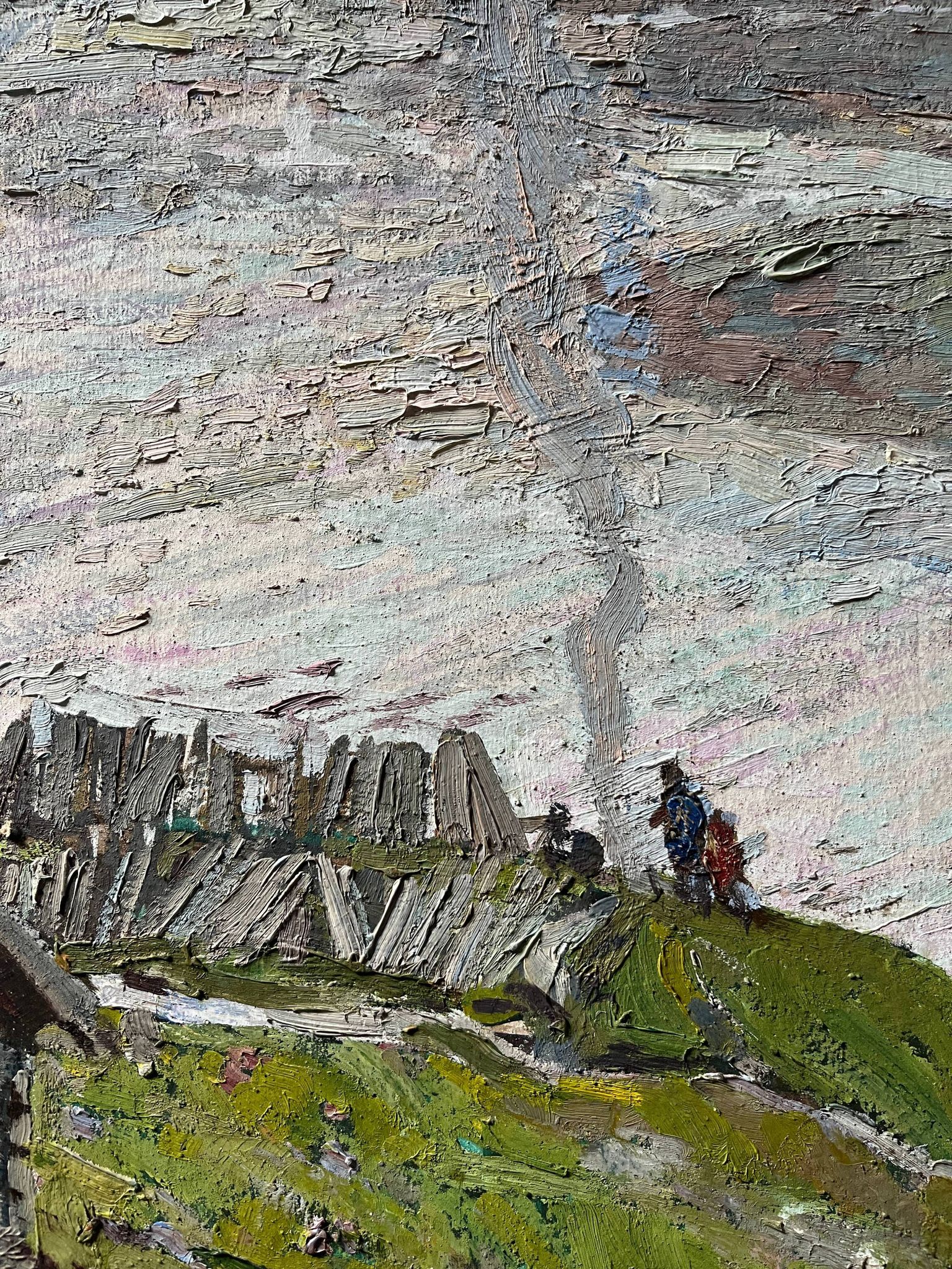 HSP painting "Landscape near Moscow" ec. Russian Pietr Syssoiev (1929 - 2001)