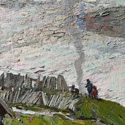 HSP painting "Landscape near Moscow" ec. Russian Pietr Syssoiev (1929 - 2001)