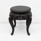 Chinese Qing Dynasty Carved Dragon Table, Ebonized Hardwood