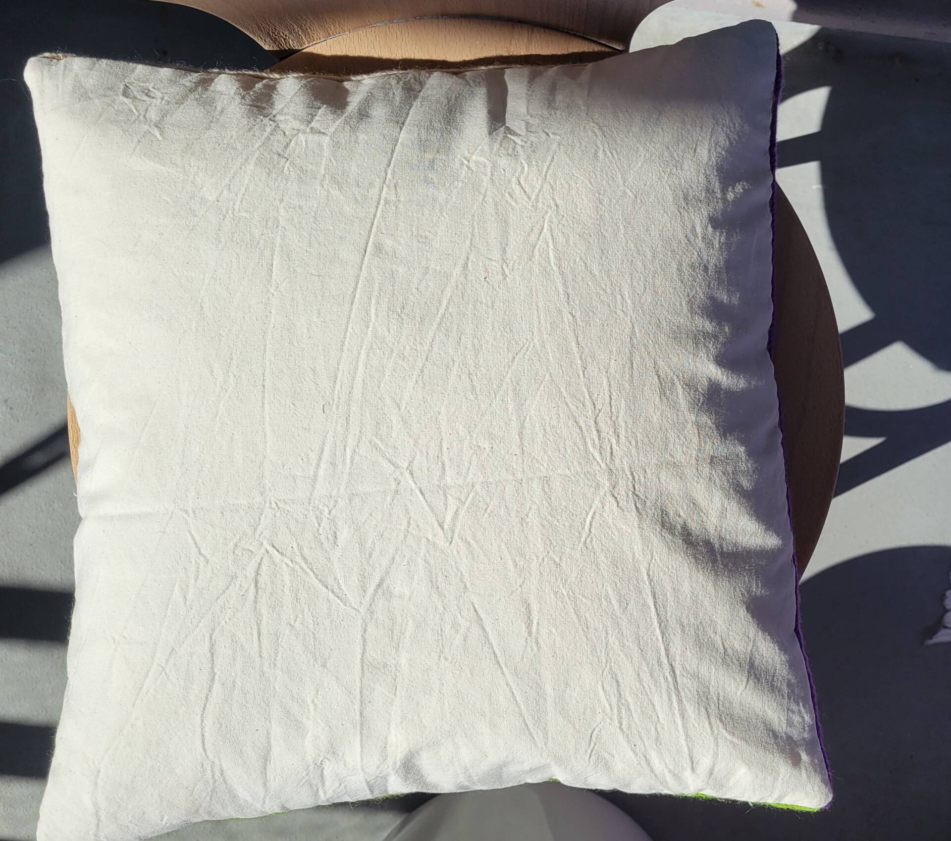 Vintage embroidered cushion