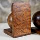 Pair of Art Deco bookends in cedar burl, France, 1930