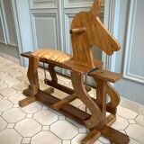 Old wooden rocking horse