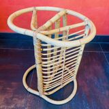 1960s rattan magazine rack