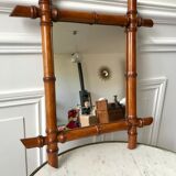 Wooden barber mirror Bamboo style 20-30s