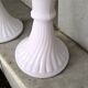 Pair of opaline candlesticks