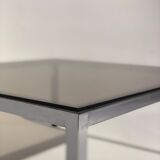 Coffee table year 70 glass and metal