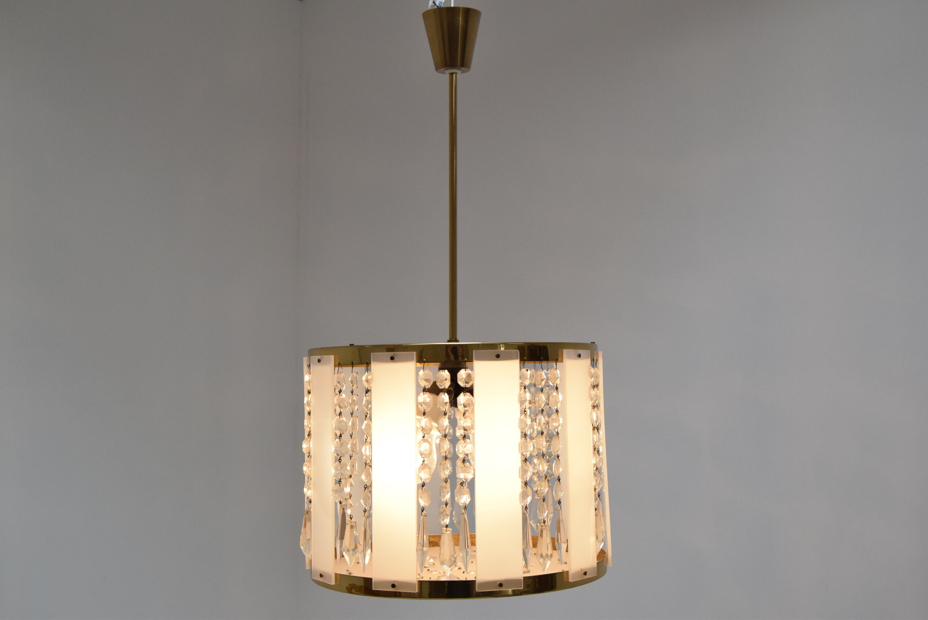 Mid-century Chandelier by  Jablonecke Sklarny Novy Bydzov, 1970’s.