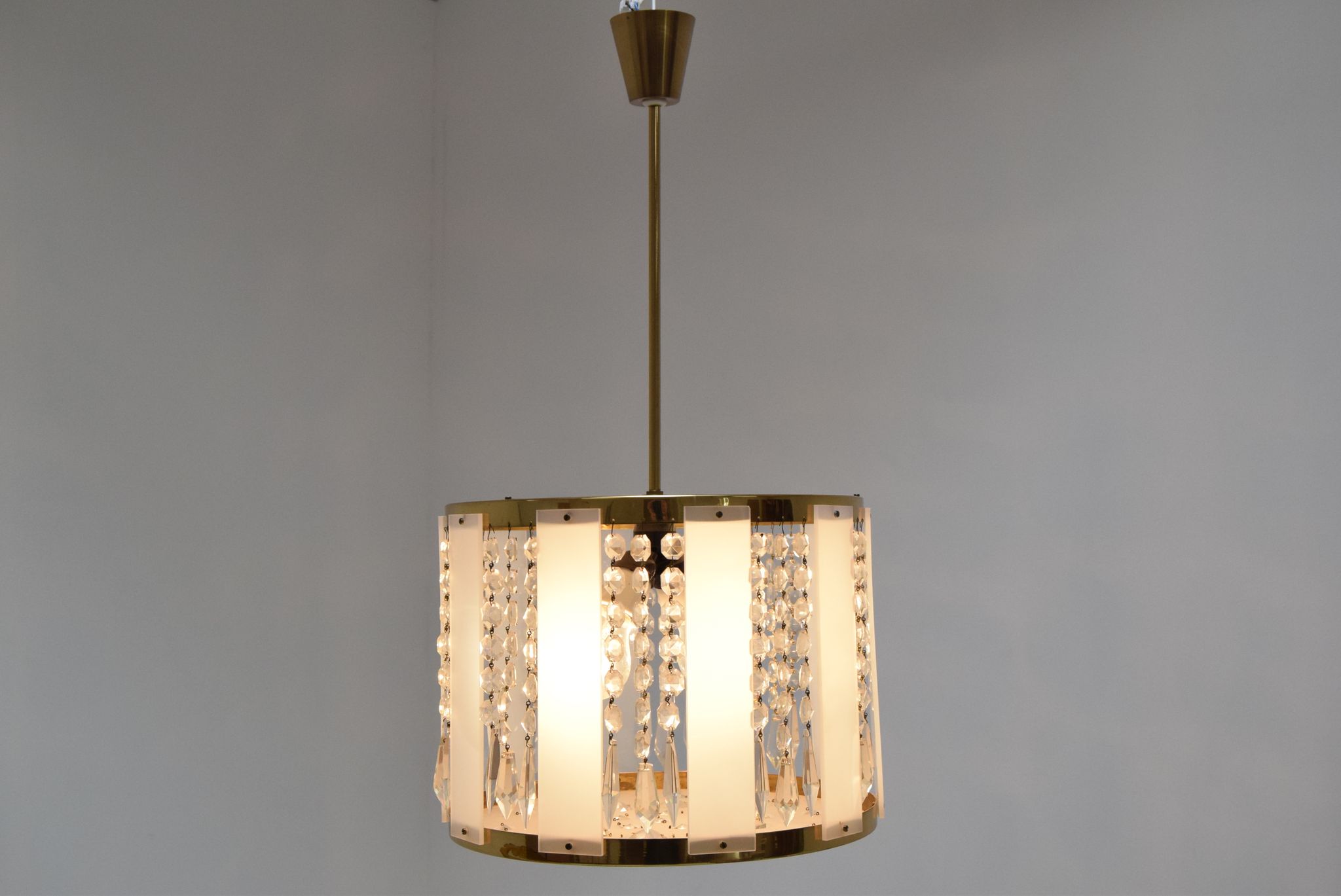 Mid-century Chandelier by  Jablonecke Sklarny Novy Bydzov, 1970’s.