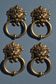 4 antique lion head furniture handles from La Samaritaine.