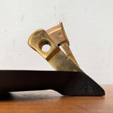 German brass ashtray with cigar cutter, 1950s.