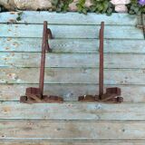 Pair of bedside tables cast iron 60s horse