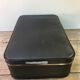 Old black suitcase with reinforcements & vintage bakelite handleOld suitcase black travel trunk + backup & handle bakelite vintage
